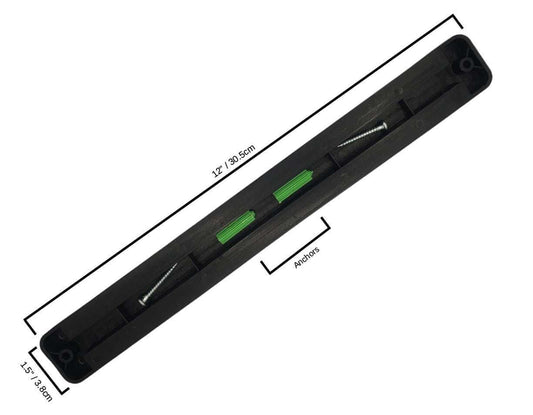Kitchen Knife Set Kit | Black Handle, Black Magnetic Rack & Sharpener